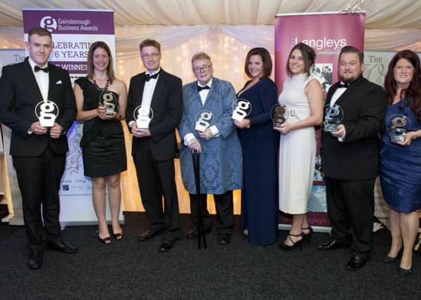 Gainsborough Business Awards 2015, held at the White Heather, Caenby Corner.  Pictured are all the eight award winners. 

Picture: Chris Vaughan/Chris Vaughan Photography
Date: September 17, 2015