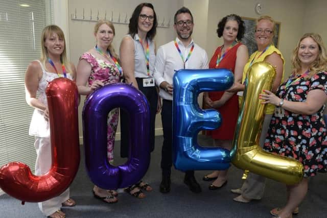 The Joel charity officially unveils the modifications to the bereavement family suite at Bassetlaw Hospital after raising funds to carry out the work. Founders Matthew and Emma Pearson, centre, with other committee members
Picture: Sarah Washbourn