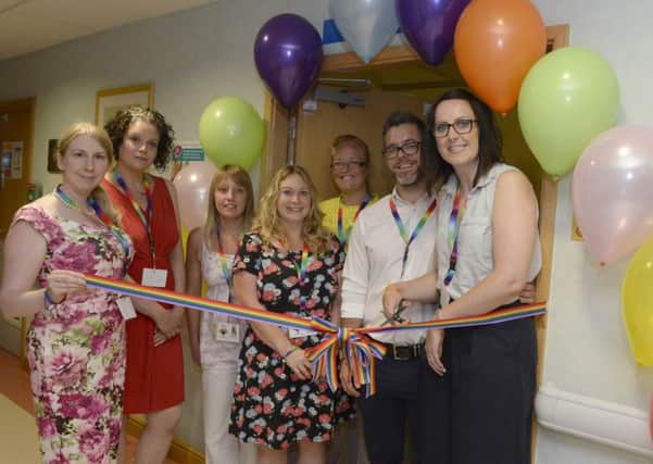 The Joel charity officially unveils the modifications to the bereavement family suite at Bassetlaw Hospital after raising funds to carry out the work. Founders Matthew and Emma Pearson, right with members of the committee  Picture: Sarah Washbourn