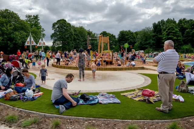 New splash pool and play area at Kings Park, Retford