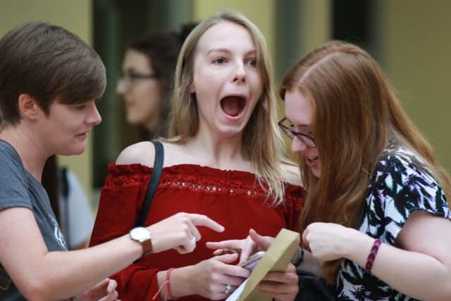 A-level results day at Outwood Post 16 Centre, Worksop. Photo: Chris Etchells