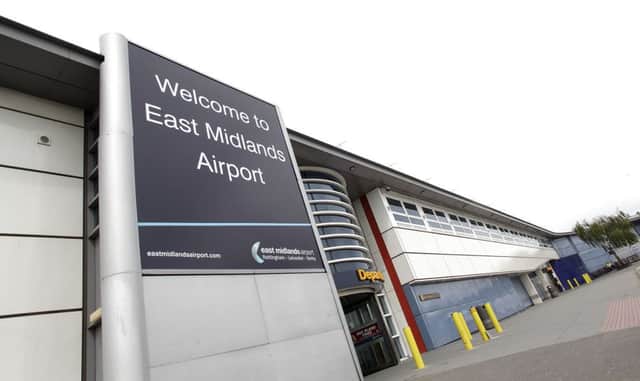 (Photo shoot 0511-035) Stock photography for website. East Midlands Airport - departures.