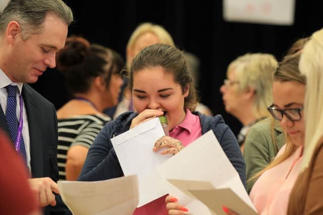 GCSE results day 2016 at Outwood Academy Portland in Worksop. Photo: Chris Etchells
