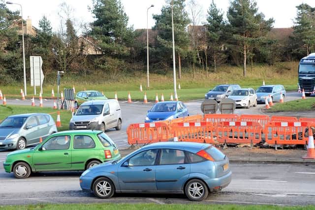 Works on the Millhouse Roundabout.
