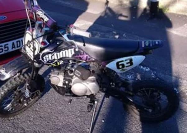 One of the bikes seized by police from the West Bassetlaw Police Facebook page.