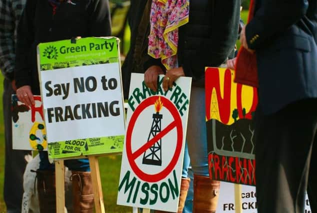 Fracking protestors in Misson. Photo by Mick Hickman.