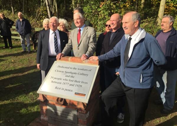 REST IN PEACE -- MP Dennis Skinner at the opening ceremony for the new mining memorial in Clowne, commemorating men who lost their lives.