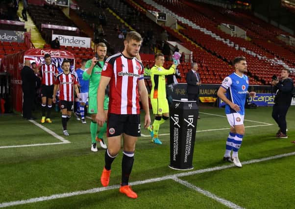 Jack O'Connell captained Sheffield United during their Checkatrade Trophy tie with Walsall. Pic Simon Bellis/Sportimage