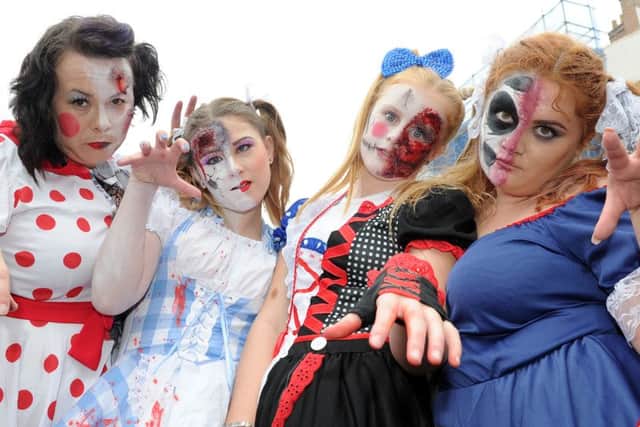(l-r) Leanne Clover, Isla Sutton, Saskia Joyce and Jade Marshall at the Gainsborough Family Fun Day. Picture: Andrew Roe
