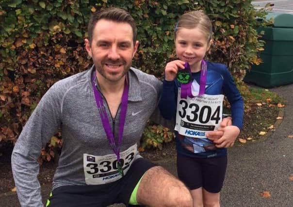 Martha and Steve Hazelhurst ran in the Worksop Hallowe'en half-marathon to raise funds for Bluebell Wood