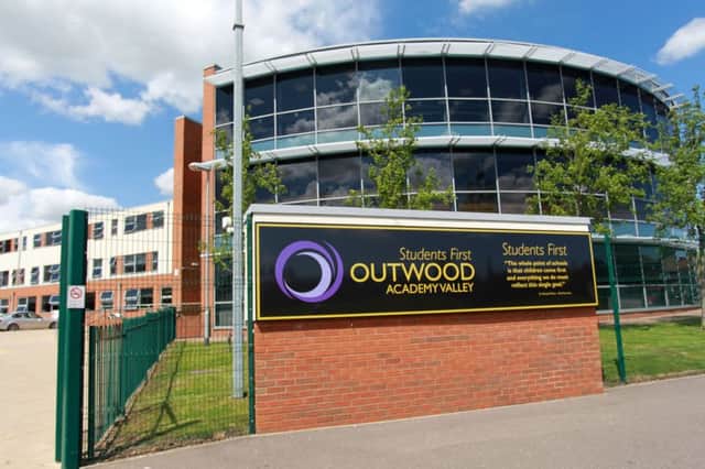 Outwood Academy Valley, Worksop, sent out a text message to parents following the "suspicious incident".