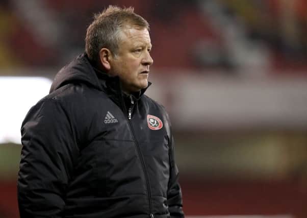 Chris Wilder wants his team to deliver a performance and a win against Walsall tonight. Pic Jamie Tyerman/Sportimage