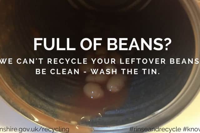 Wash out your tins before recycling