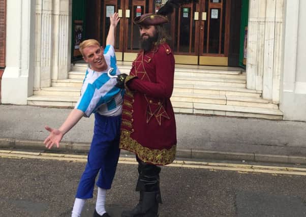 Adam Fox (left) and Gary Starr are part of the cast for Peter Pan in Retford