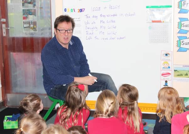 Poet Paul Cookson opened the new extension and classroom at Newton on Trent Primary School