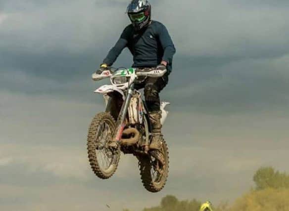 A biker at Manton Pit Top.