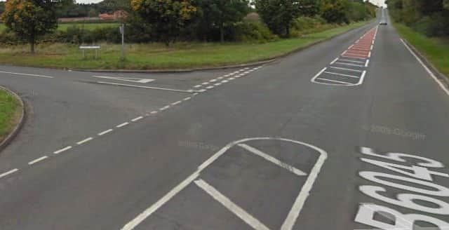 Blyth Road, at the junction with Hundred Acre Lane, Worksop.