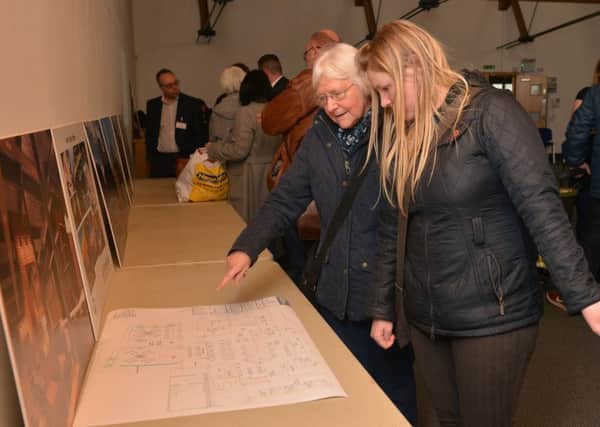 Public consultation on Gainsborough's new hotel, pictured looking at the plans are Freda Willey and Kirsty Duncan