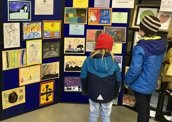 Entries from the Retford Rotary Club young artist competition are now on display at The Hub
