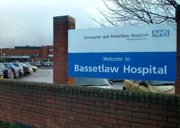 Bassetlaw Hospital is pictured.