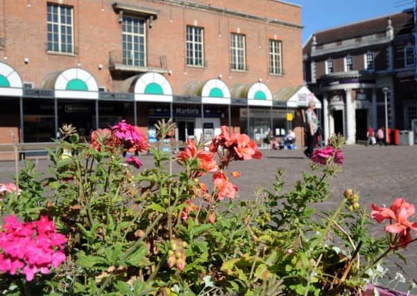 Gainsborough in Bloom.
The Market Place.