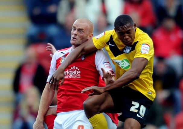 Britt Assombalonga, pictured here for Southend United in 2012, has had a "poor attitude" says Forest blogger Steve Corry