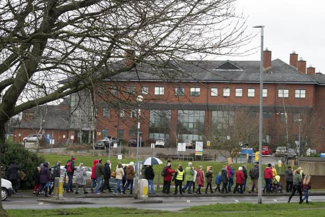 The battle for Bassetlaw Hospital Childrenâ¬"s Ward continues as a march leaves Kilton Forest Golf Course heading for the town centre
Picture: Sarah Washbourn / www.yellowbellyphotos.com