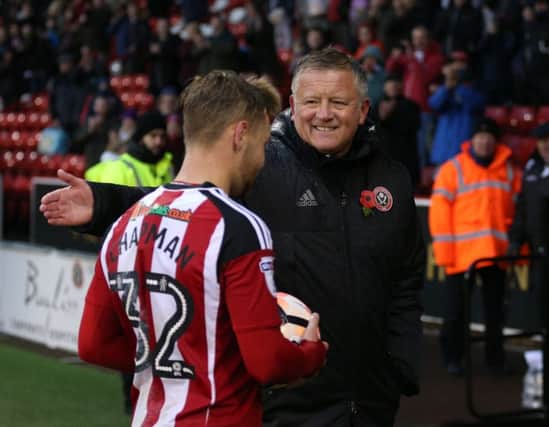 Chris Wilder is pleased to see Harry Chapman back at Bramall Lane. Pic Simon Bellis/Sportimage