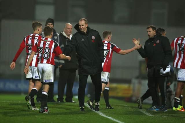 Sheffield United assistant manager Alan Knill is impressed by Chris Basham. Pic Simon Bellis/Sportimage