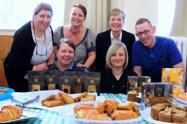 Staff from the Whitwell Co-op store pictured at their goodwill coffee morning at the Community Centre on Friday, they are from left, Dawn Holt, Jane Carrington, manager Jill Carrington-Lowe, event organiser Craig Marsh, with from left front row, Pam Evers and Anna Horsley.