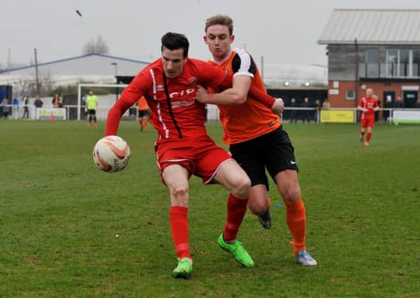 Worksop Town FC v AFC Mansfield, pictured is Mitch Husbands