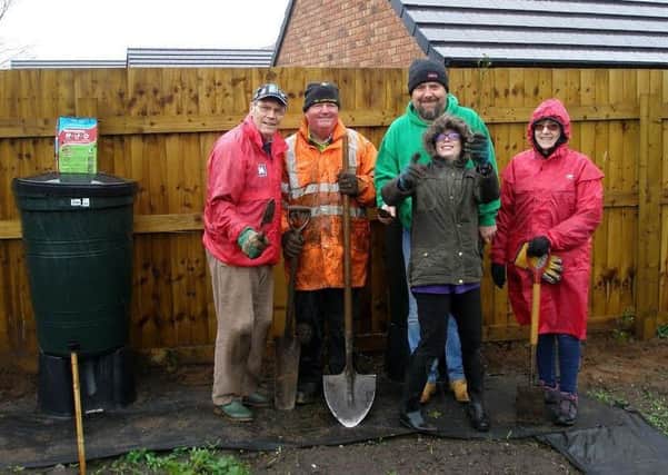 Lions members planting trees at Blidworth