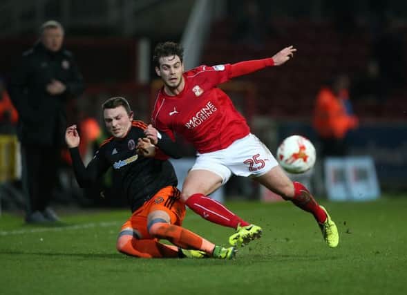 Caolan Lavery scored and claimed an assist at Swindon Town in midweek. Pic David Klein/Sportimage