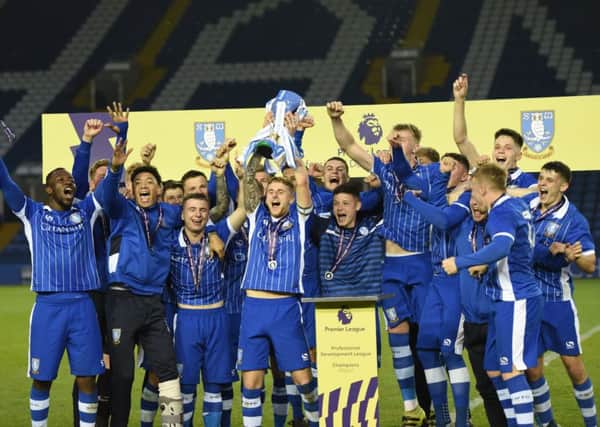 Wednesday's youngsters celebrate winning the PDL 2 Play-Off Final