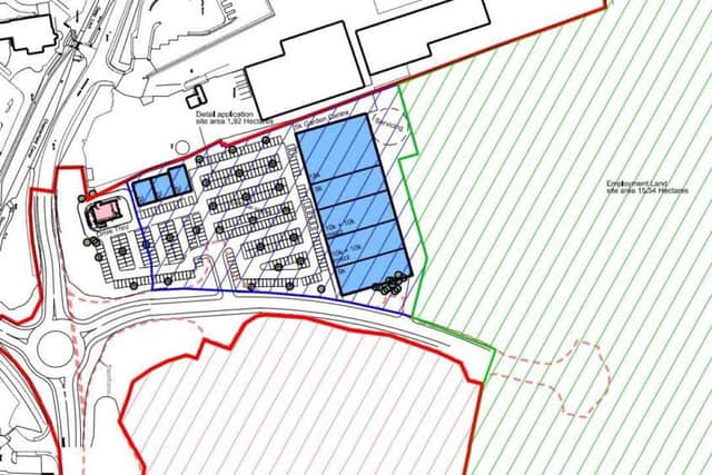 A drawing of the proposed site submitted to Bassetlaw District Council.