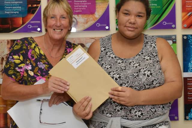A Level results day at Outwood Post 16 Centre, pictured is Ellen Appiah