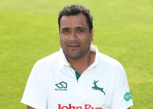 Samit Patel, who is unbeaten on 51 for Notts at lunch at Trent Bridge. (PHOTO BY: Mark Fear)