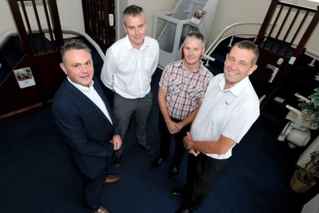 Directors at Obam Stairlifts, Lee Ogden, Chris Butroid, Steve Butroid and Pete Morley