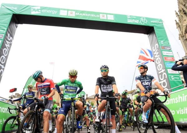 Tour of Britain 2017 stage 4 from Mansfield to Newark-On-Trent. Riders on the start line in Mansfield. Picture: Chris Etchells