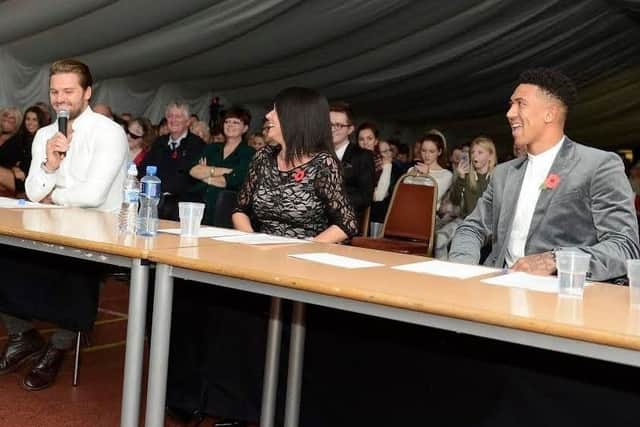 Judges at last year's event- Celebrity Big Brother winner 2015 James Hill, Channel 5's Sian Welby and Sheffield Wednesday player Liam Palmer.