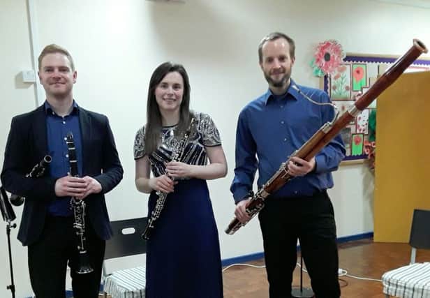 The Glachter Wind Trio performed for the Tickhill Music Society
