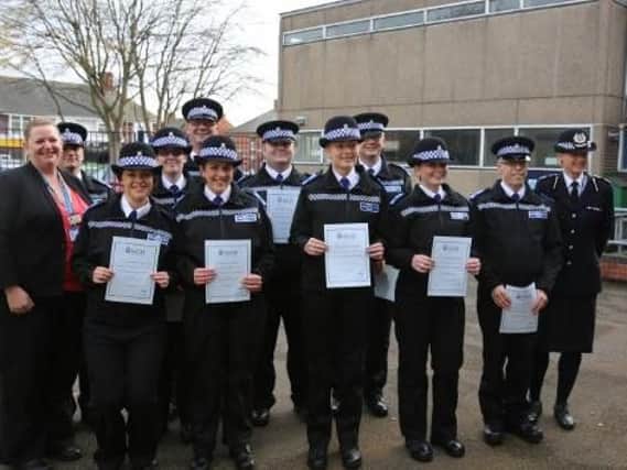 PCSOs celebrate the end of their training