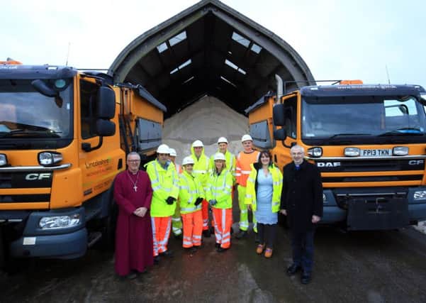 The blessing of gritters ahead of the winter season was held at Sturton by Stow by the Bishop of Grimsby Reverent David Court. Picture: Chris Etchells