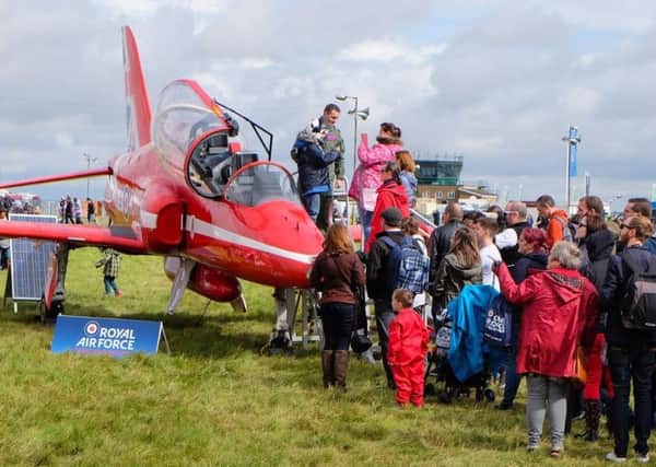 Visitors at the Scampton Airshow