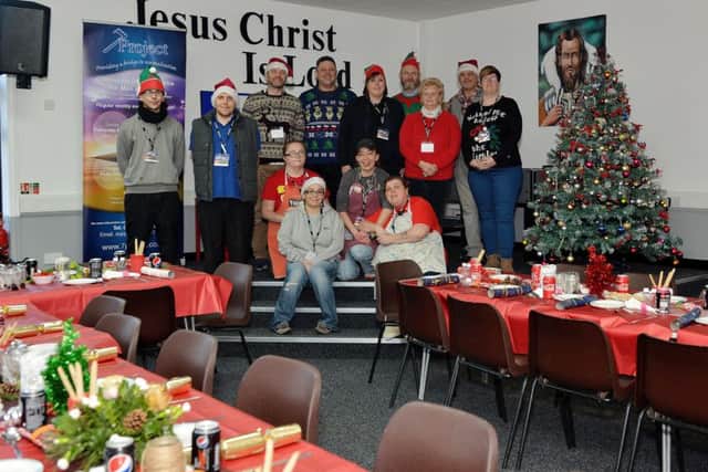 The 7 Project at Gospel Hall, Worksop held a free Christmas dinner for homeless people, pictured are the volunteers