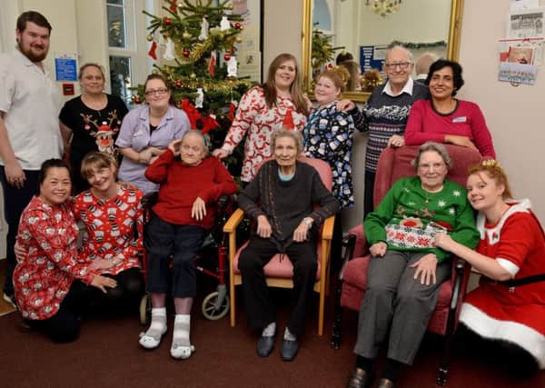 Staff and residents enjoyed a Christmas party at Elliot House Care Home