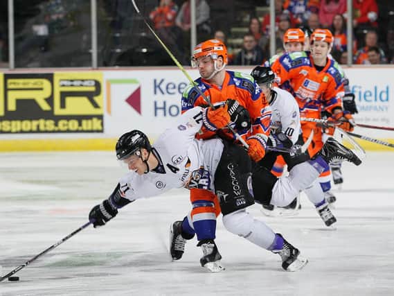 Robert Dowd in action against Braehead. Pic by Hayley Roberts