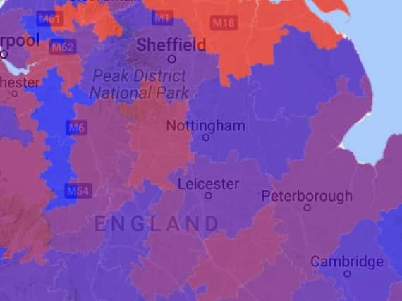 The map shows the worst affected areas of the country.