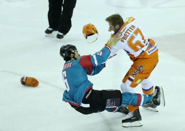Colton Fretter dishes out the punishment at Belfast