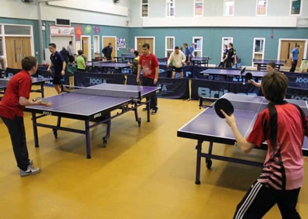 Action from the Worksop Table Tennis League, where all the table tennis-athon players compete each week.